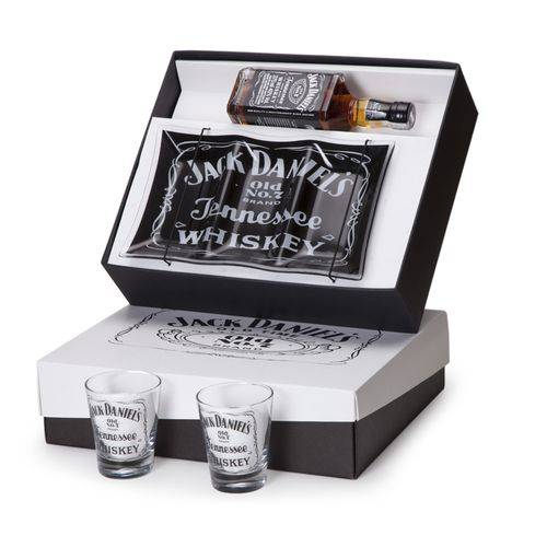 Tudo sobre 'Kit Whisky Jack Daniel's 375ml + Petisqueira Personalizada + 2 Copos (SQ16152)'