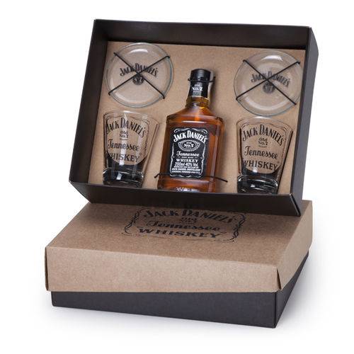 Tudo sobre 'Kit Whisky Jack Daniel's + 2 Copos Personalizados + 2 Porta Copos (SQ16912)'