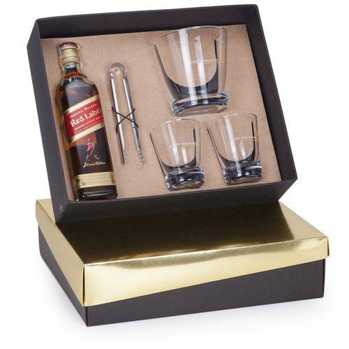 Tudo sobre 'Kit Whisky Johnnie Walker Red Label 500ml + Balde + Pinça e 2 Copos'