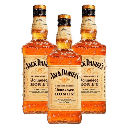 Kit: 3 Whiskys Importado Jack Daniels Tennessee Honey 1 Litro