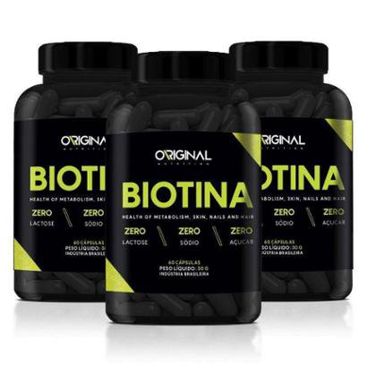 Kit 3x Biotina 60 Cáps - Original Nutrition