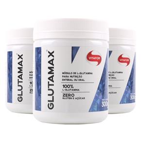 Kit 3x Glutamax 100% L-Glutamina de 300g - Vitafor
