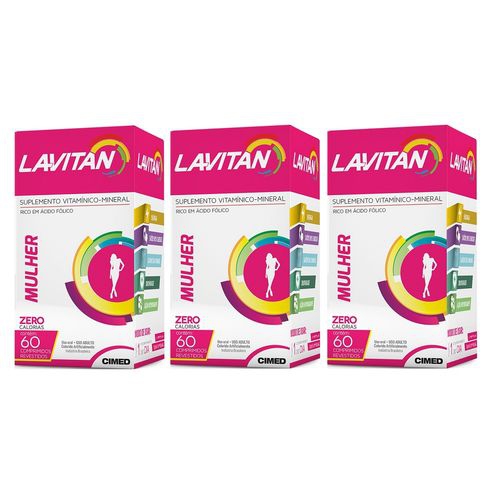 Kit 3x Lavitan A-z Mulher Total 180 Comprimidos - Cimed