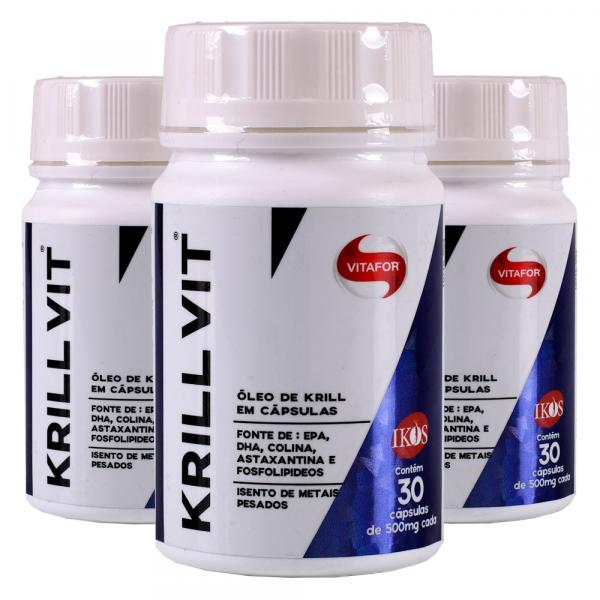 Kit 3x Óleo de Krill (500mg) 30 Cápsulas - Vitafor