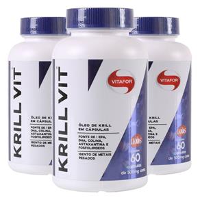 Kit 3x Óleo de Krill (500mg) 60 Cápsulas - Vitafor