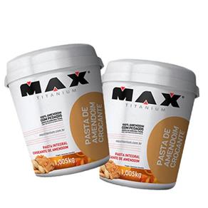 Kit 2x Pasta de Amendoim Crocante - 1005kg - Max Titanium - 2 X 1005 G-SEM SABOR