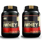 Kit 2x Whey Gold Standard 907gr (1.8kg) - Optimum Nutrition Sabor: Baunilha