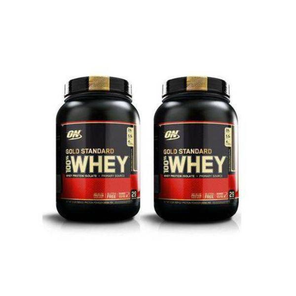 Kit 2X Whey Gold Standard 907GR (1.8KG) - Optimum Nutrition Sabor: Baunilha