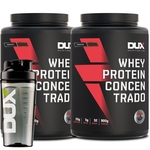 Kit 2x Whey Protein Concentrado 900g + Shaker - Dux Nutrition