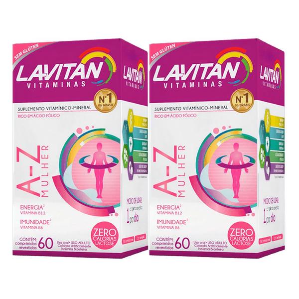 Kit 2x60 Lavitan A-Z Mulher (120 Comprimidos)