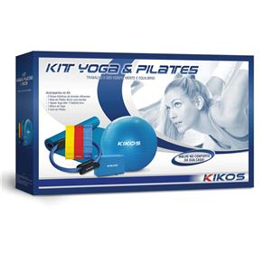 Kit Yoga e Pilates Kikos - Azul/Branco