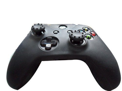 2 Kits Capas e Grips para Controle Xbox One Preto Black