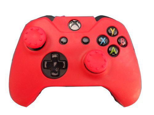 2 Kits Capas e Grips para Controle Xbox One Vermelho