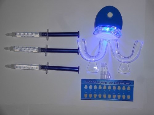 Kits Clareamento Dental Whiteness Gel 44% Clareador C/3 +Luz