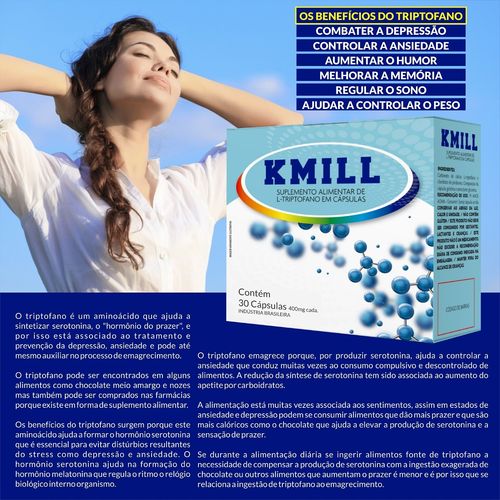 Kmill Triptofano Precursor Natural de Serotonina