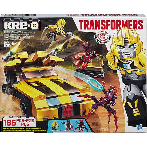 Tamanhos, Medidas e Dimensões do produto Kre-O Transformers Bumblebee Demolidor