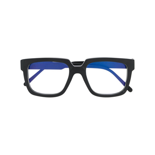 Kuboraum Armação de Óculos Quadrada Bicolor - BM