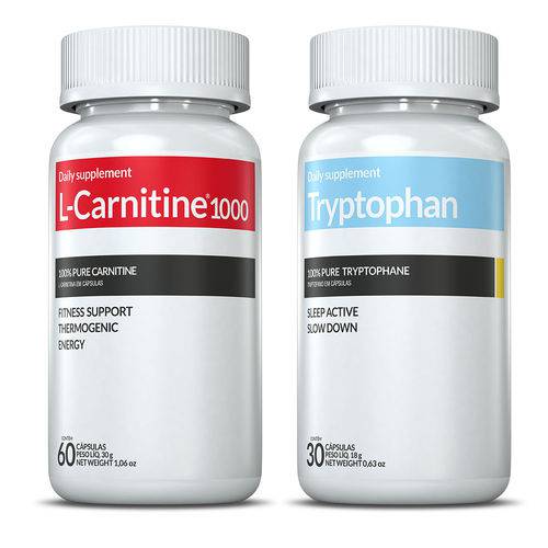 L-carnitina 1000 100% Pure Inove Nutrition - 60 Caps - Tryptophan 190mg Inove Nutrition - 30 Cáps