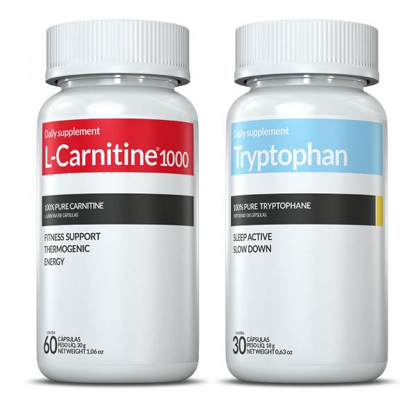 L-carnitina 1000 100 Pure Inove Nutrition - 60 Caps - Tryptophan 190mg Inove Nutrition - 30 Cáps