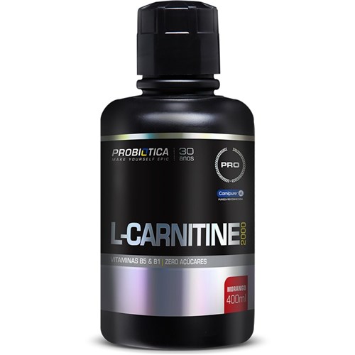L-Carnitine 2000 400Ml Probiótica - Morango