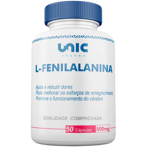 Tudo sobre 'L-fenilalanina 500mg 50 Caps Unicpharma'