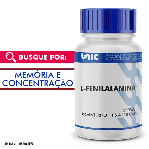 L-Fenilalanina 500mg 50 Caps - Unicpharma