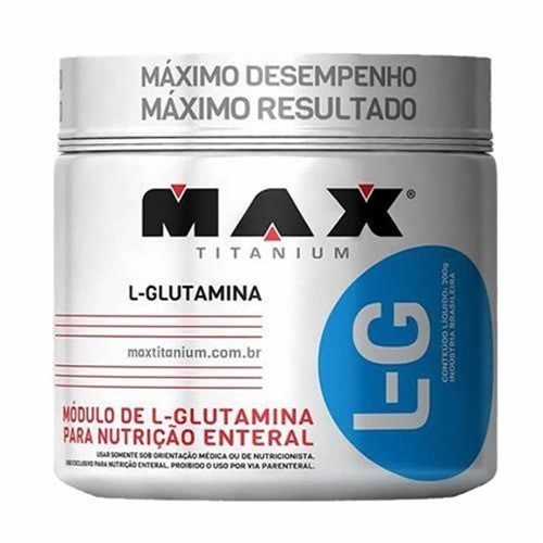L-g 100% L-glutamina 300g Sem Sabor Max Titanium