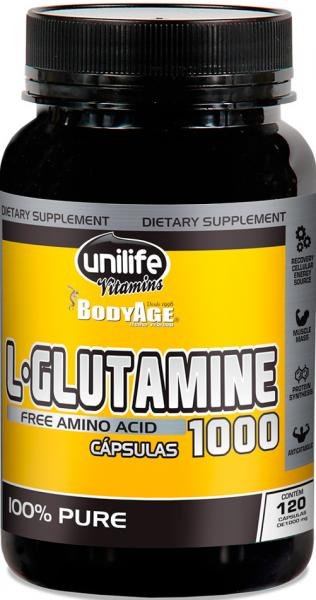L-Glutamina 100 Pura 120 Cápsulas Unilife