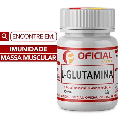 L - Glutamina 500mg 120 Cápsulas