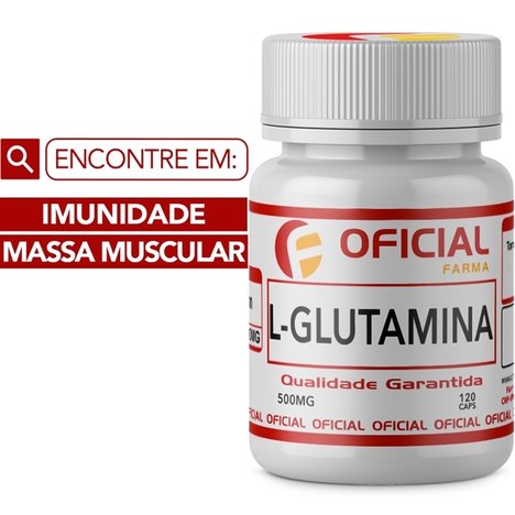 L - Glutamina 500Mg 120 Cápsulas
