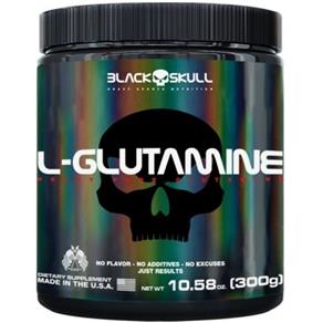 L-Glutamine 300g Black Skull - Sem Sabor - 300 G