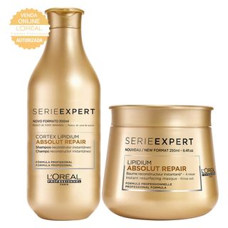 Tudo sobre 'L’Oréal Professionnel Absolut Repair Lipidium Kit - Shampoo + Máscara Kit'