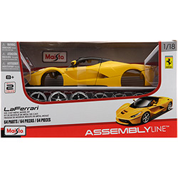 La Ferrari Amarela Escala 1:18 Assembly Line - Maisto