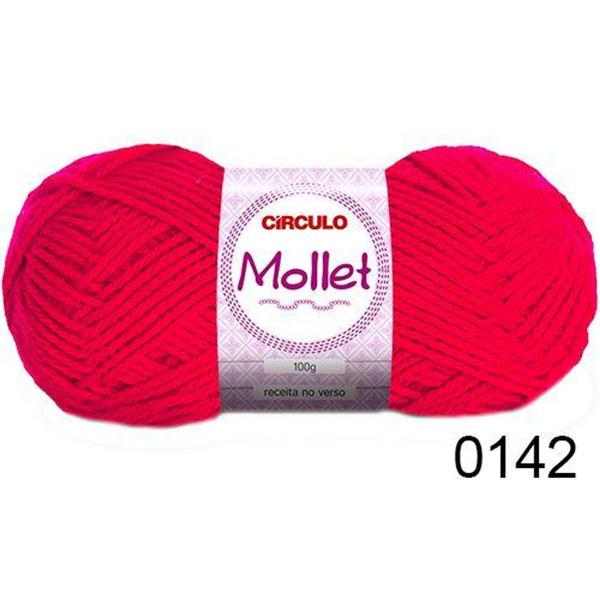 Lã Mollet 40g - Círculo - Cor 0142 Vermelho