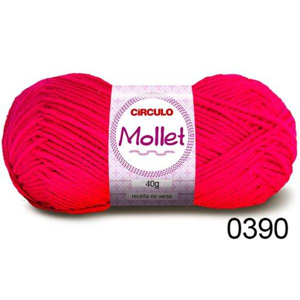 Lã Mollet 40g - Círculo - Cor 0390 Pink