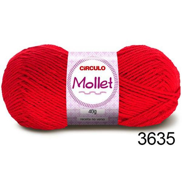 Lã Mollet 40g - Círculo - Cor 3635 Vermelho