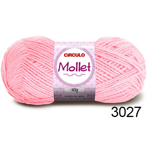 Lã Mollet Círculo 40g - Cor 3027 - Rosa