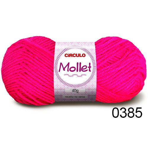 Lã Mollet Círculo 40g - Cor 0385 - Pink