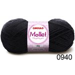 Lã Mollet Círculo 40g - Cor 0940 - Preto