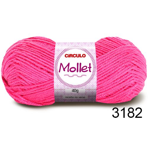 Lã Mollet Círculo 40g - Cor 3182 - Pitaya