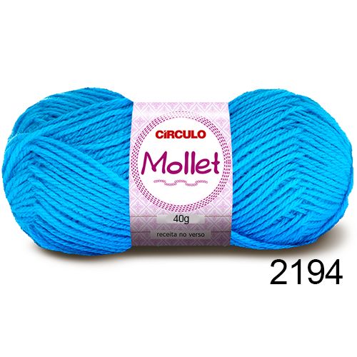 Lã Mollet Círculo 40g - Cor 2194 - Turquesa