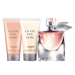 La Vie Est Belle Eau de Parfum Lancôme - Perfume Feminino + Gel de Banho + Loção Corporal Kit