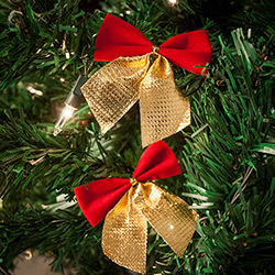 Laços Vermelhos com Dourado 48 Peças - Orb Christmas