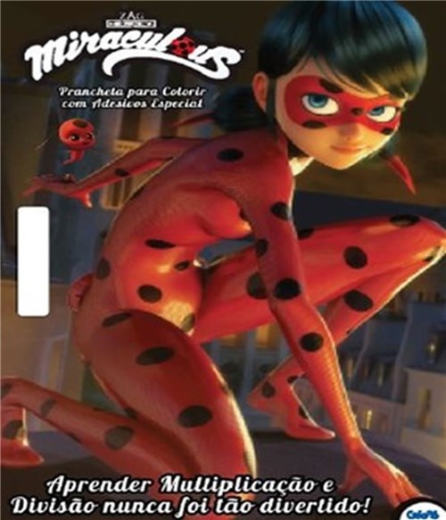 Ladybug - Prancheta para Colorir com Adesivo Especial