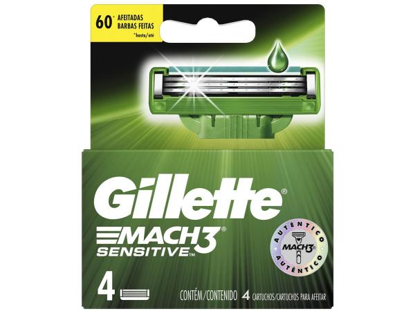 Tudo sobre 'Lâmina de Barbear Gillette Mach 3 Sensitive - 4 Unidades'