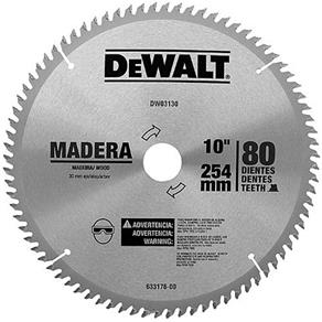 Lâmina de Widea 10" 80D para Madeira Dw03130 - Dewalt