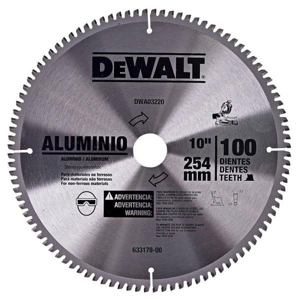 Lamina Serra Esq.10 100 Dentes Aluminio Dewalt - Dwa03220