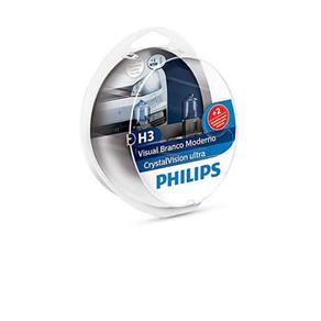 Lâmpada Automotiva Philips Crystal Vision Ultra H3 CVU - 4300K Efeito Xenon (PAR)