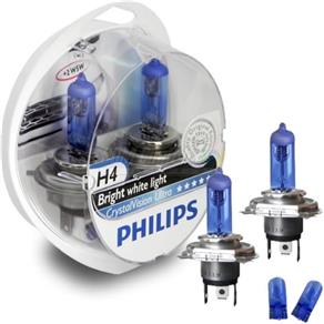 Lâmpada Automotiva Philips Crystal Vision Ultra H4 CVU (KIT)