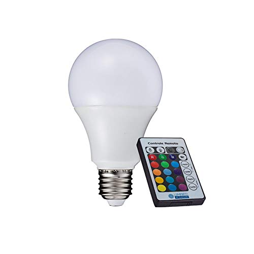 Lâmpada Bulbo LED 3,5w Rgb Colorido E27 Bivolt C/Controle Remoto Luminatti
